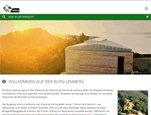 Tablet Screenshot of burg-lemberg.de
